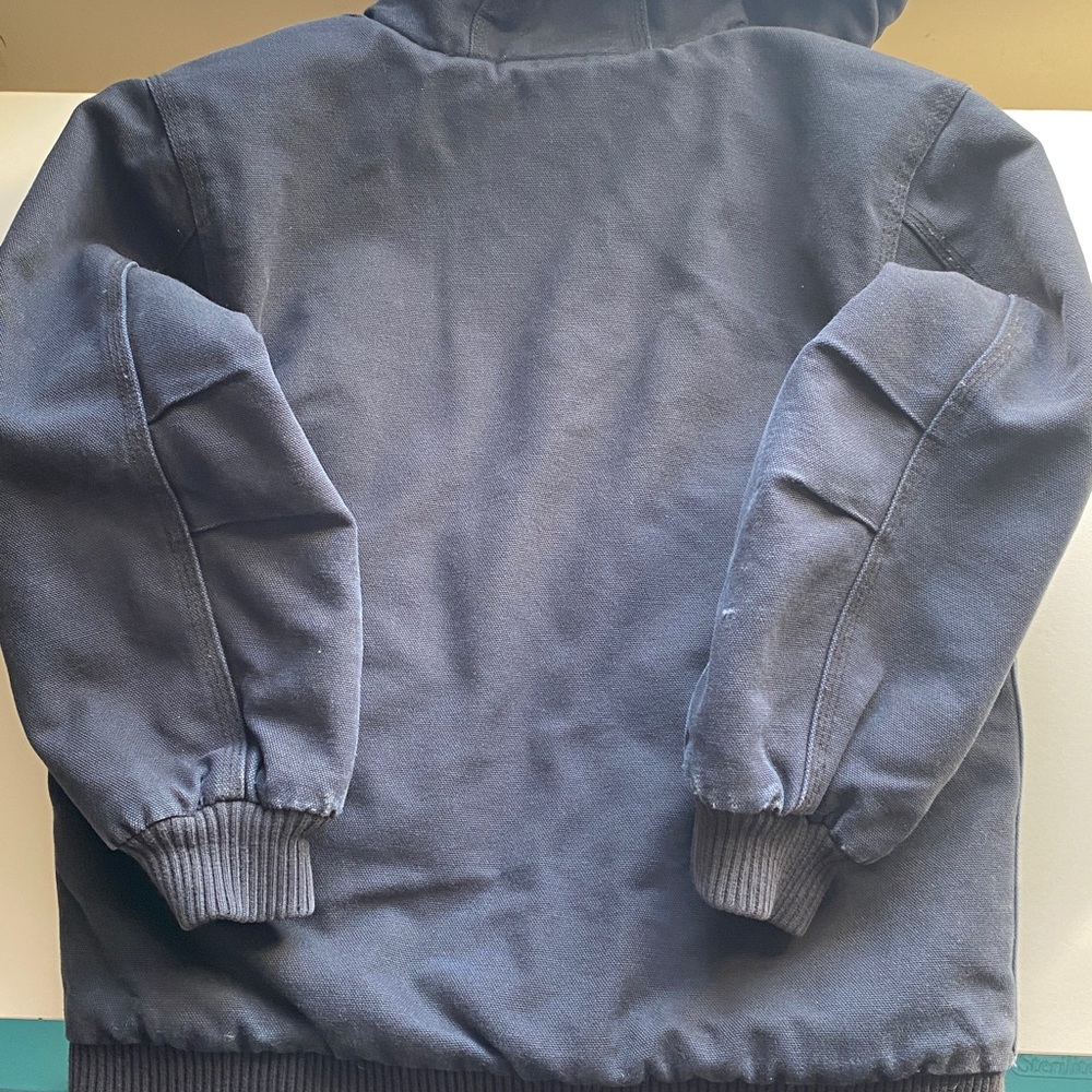 Carhartt Kids Black canvas Zip-Up Hoodie S 7-8 - Picture 4 of 5